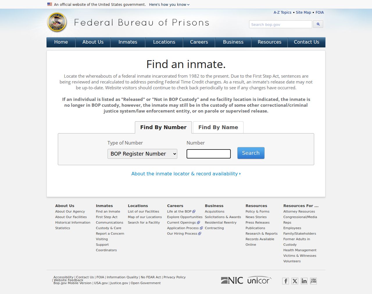 McPherson County criminal custody federal inmate locator