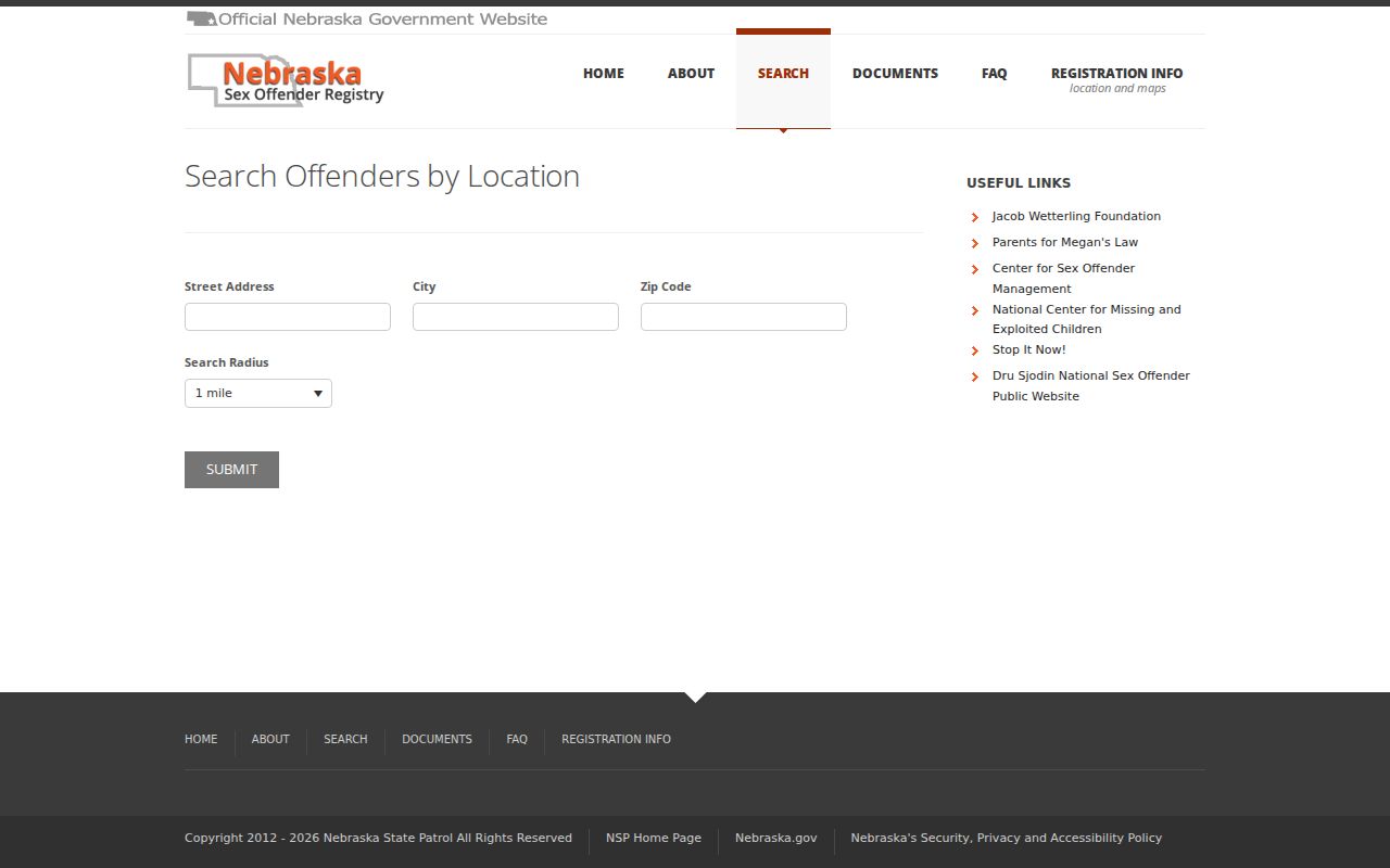 McPherson County sex offender address radius search